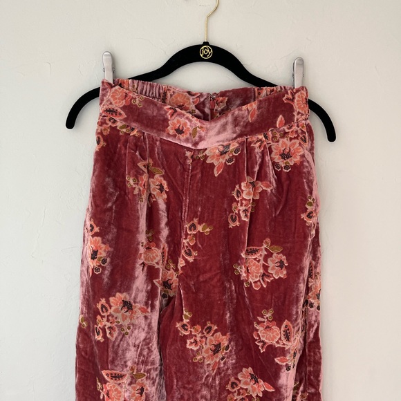 🤎ANTHROPOLOGIE HUTCH BURNOUT VELVET TROUSERS PANTS XS - Picture 6 of 6